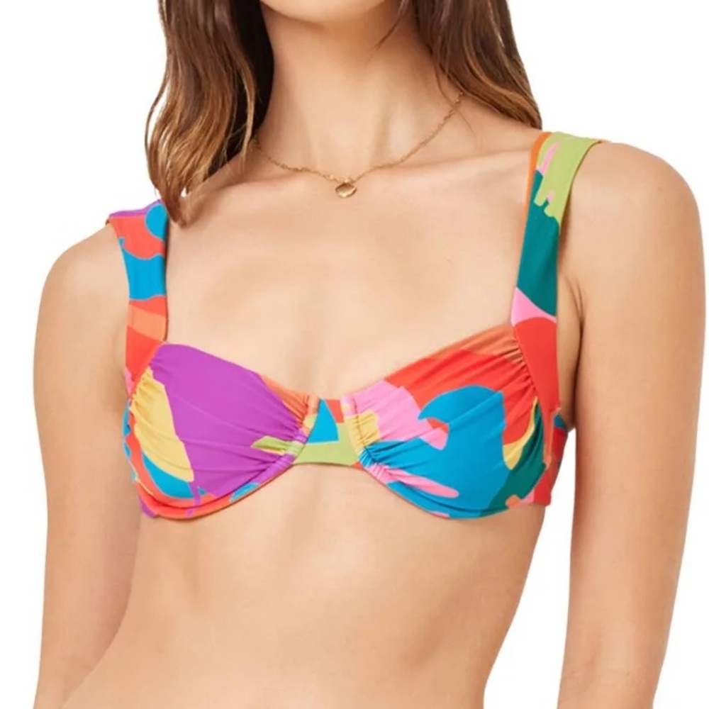 LSpace Stella bikini top in printed Copacabana NWT
